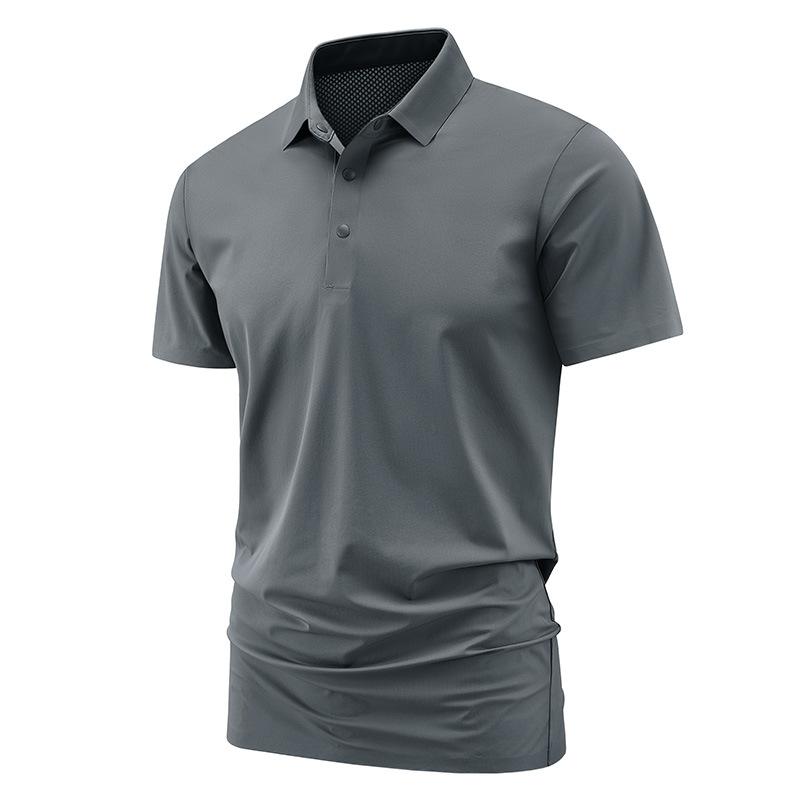 

Male Basic Polo Shirt Slim Breathable Shirts for Men Lightweight Tops New Men s Short Sleeve T Shirts 3XL