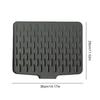 Silicone Dish Drying Mat with Built-in Drain Dish Drain Mat Non-Slip Dish Draining Mat for Kitchen Counter