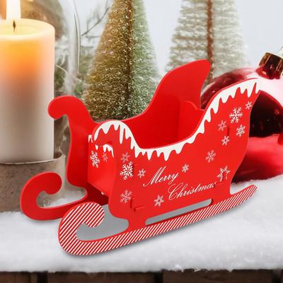 Christmas Sleigh Decor Festive Reusable Storage Santa Sleigh Christmas Decor For Outdoor Indoor Porch Outside Patio Lawn Holiday
