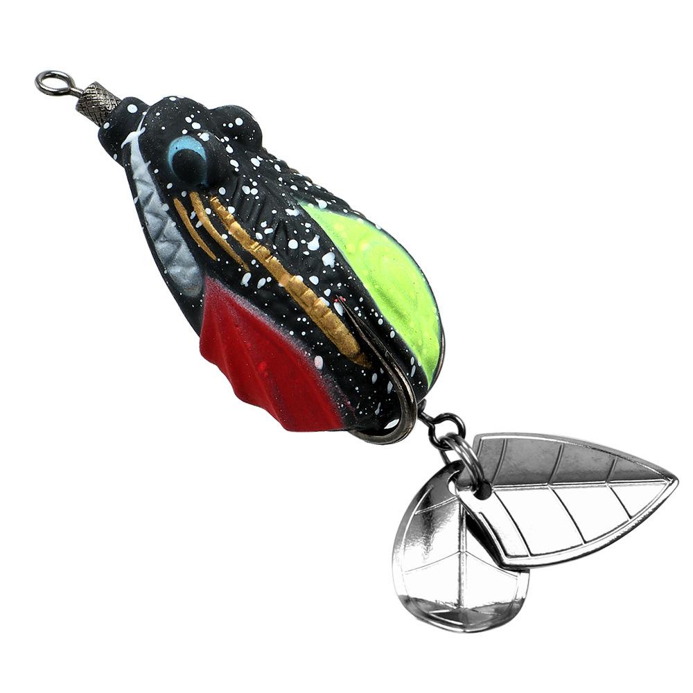 

Lure Fishing Black Special Reinforced Hook Frog Bait4.5cm7.2gDouble sequin bionic bait 4.5cm 7.2g