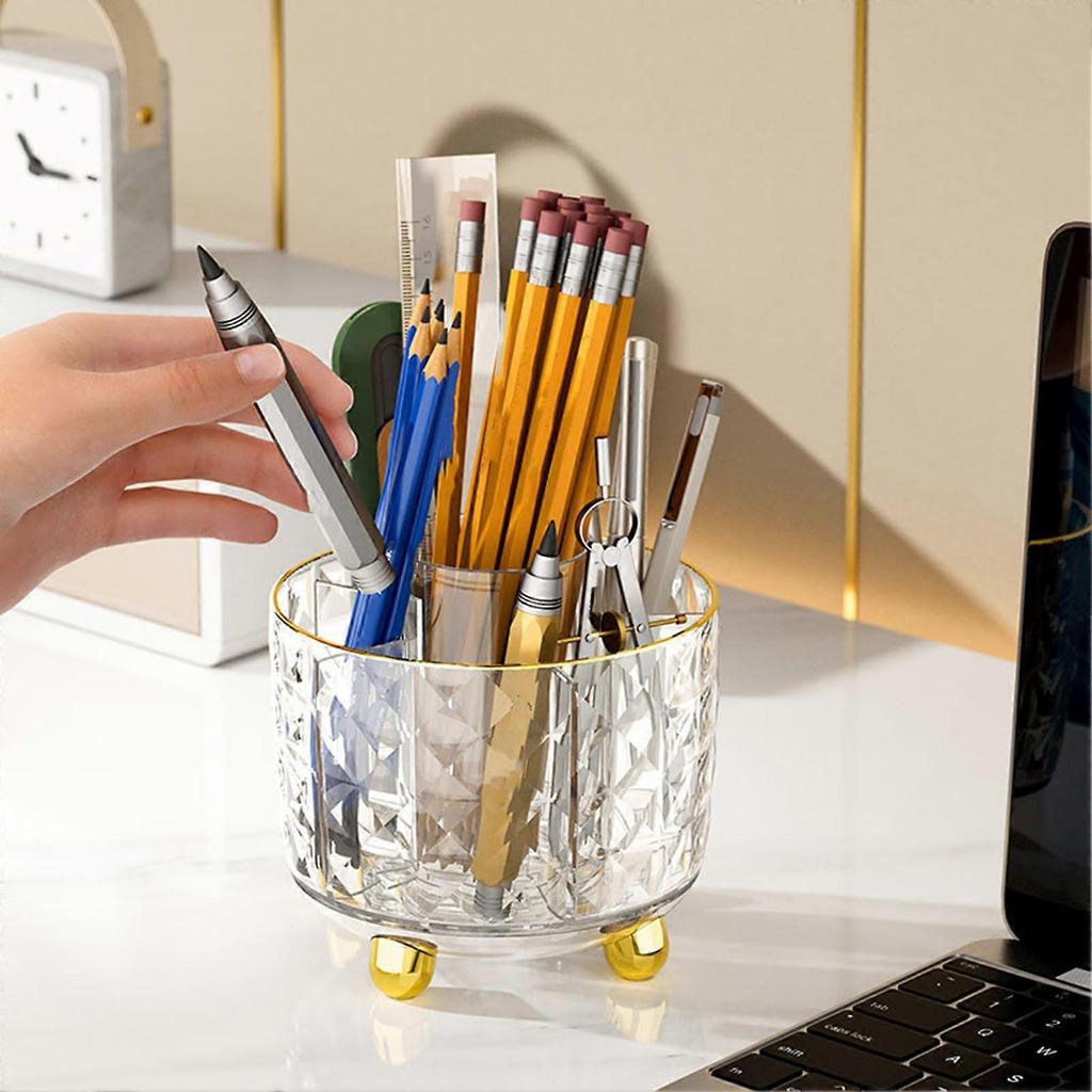 SUSUchens Makeup Organizer Swivel Design Large Capacity Separate Storage Portable Makeup Brush Holder Organizer Home Supply Atrovirens Size L
