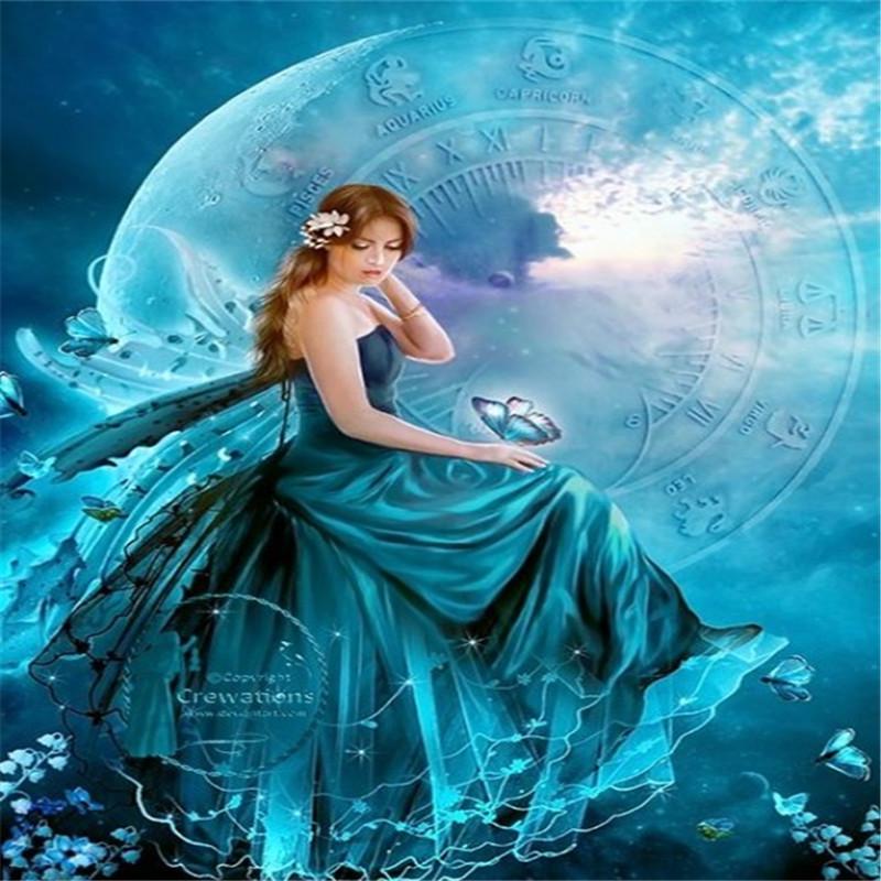 

Алмазная мозаика Фея 30*40 cm half drill