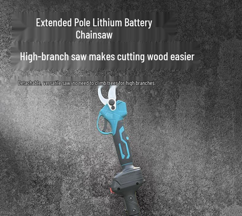 Divine Tool Telescopic Electric Pruning Saw with Lithium Battery for High Branches and Fruit Trees.