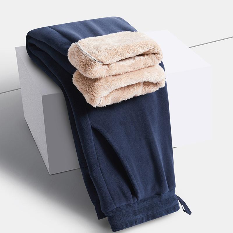 Men Winter Oversize Pants Men Women Warm Fleece Liner Drawstring Trousers Casual Comfortable Gym Sweatpants