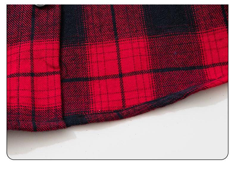 Boys' Spring & Autumn Plaid Long-Sleeve Shirt - Korean Style, Comfortable, Pure Cotton for Older Kids