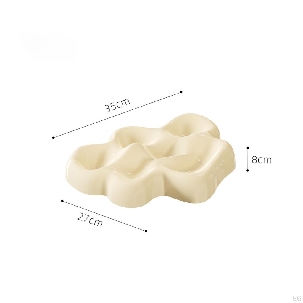 AtmosphericShaped Tray with Compartments Versatile Atmospheric Aesthetic Jewelry Holder for