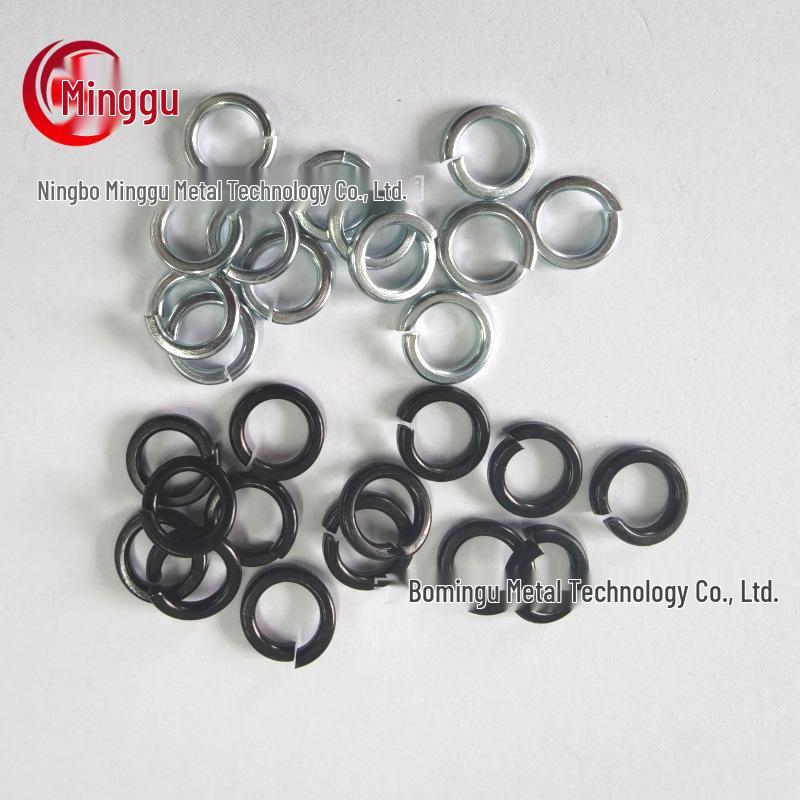 8x10x1/4~1-1/2" Galvanized Blackened Spring Lock Washers, High-Strength, Anti-Loosening, US & British Standards