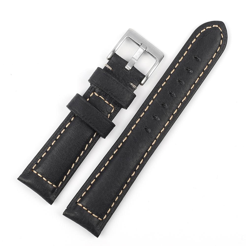 Crazy Horse Leather Strap 18mm 19mm 20mm 22mm Watch Band Men Women Sport Bracelet Replacement Belt Watches Accessories
