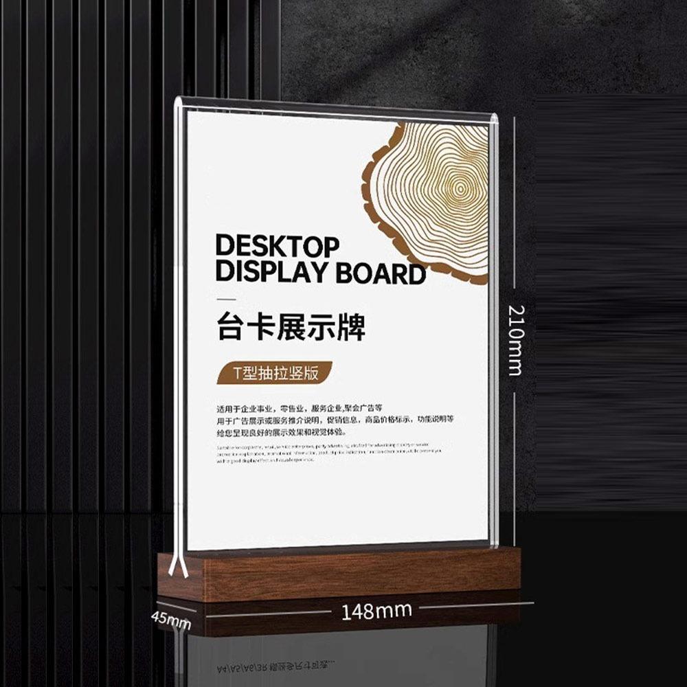 Acrylic Bulletin Board A4/A5/A6 Price Label Display Rack Desk Display Stand  Restaurant