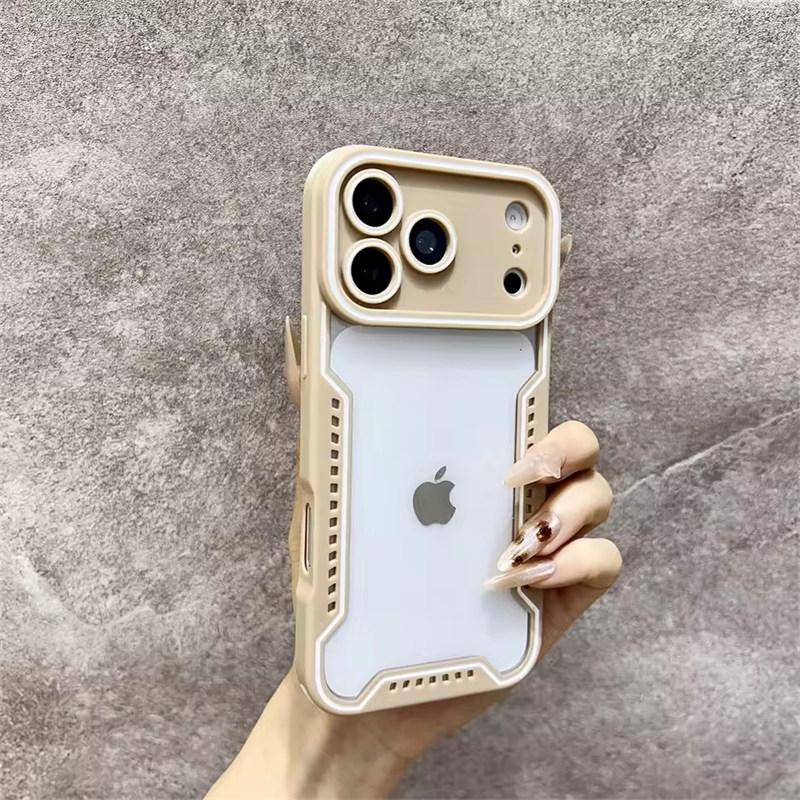 Custodia per Telefono alla Moda in Vetro Trasparente per iPhone 17 Pro Max Air 16 Pro 15 14 13 Protezione Antiurto Cambia Serie 17