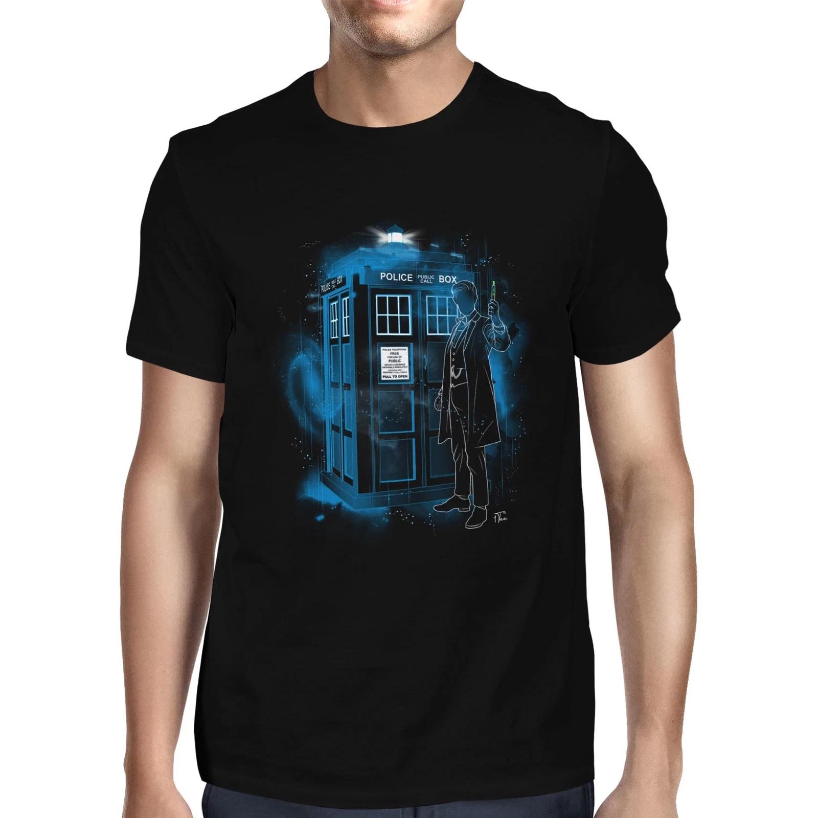 1Tee Mens Police Phone Box Blue T-Shirt S