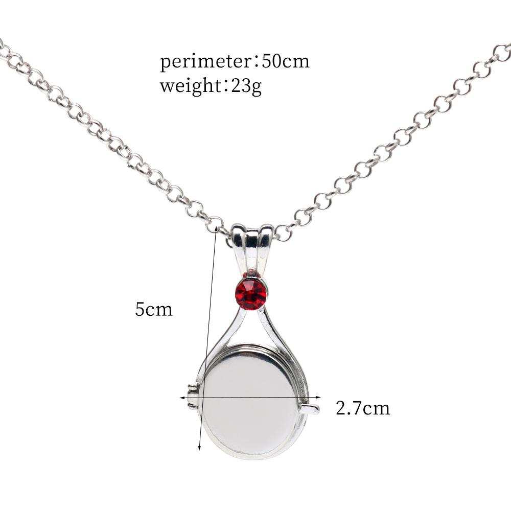 Anime-themed Red Sand Imprint Mermaid Shell Magnetic Necklace