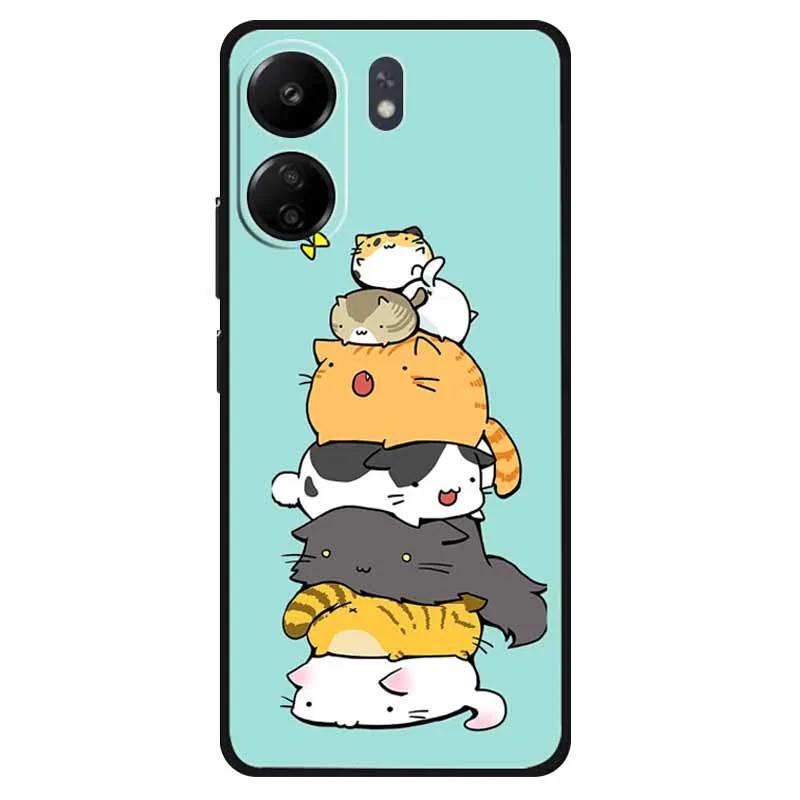 Funda For Xiaomi Poco C65 Case Soft Lion Wolf Black Shockproof Back Cover for Poco C65 C 65 Soft Case Poco C65 Cool Soft Bumper