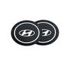 2Pcs Car Anti Slip Coaster Anti-noise Water Cup Pad Cushion Car Accessories For Hyundai Genesis I10 I20 I30 I40 IX20 IX35 IX25 Accent Azera Elantra