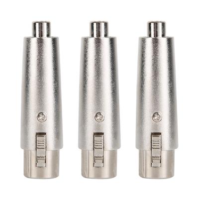 3 pezzi Jack RCA Femmina a 3 Pin XLR Femmina Connettore Audio Adattatore di Conversione Lega di Zinco