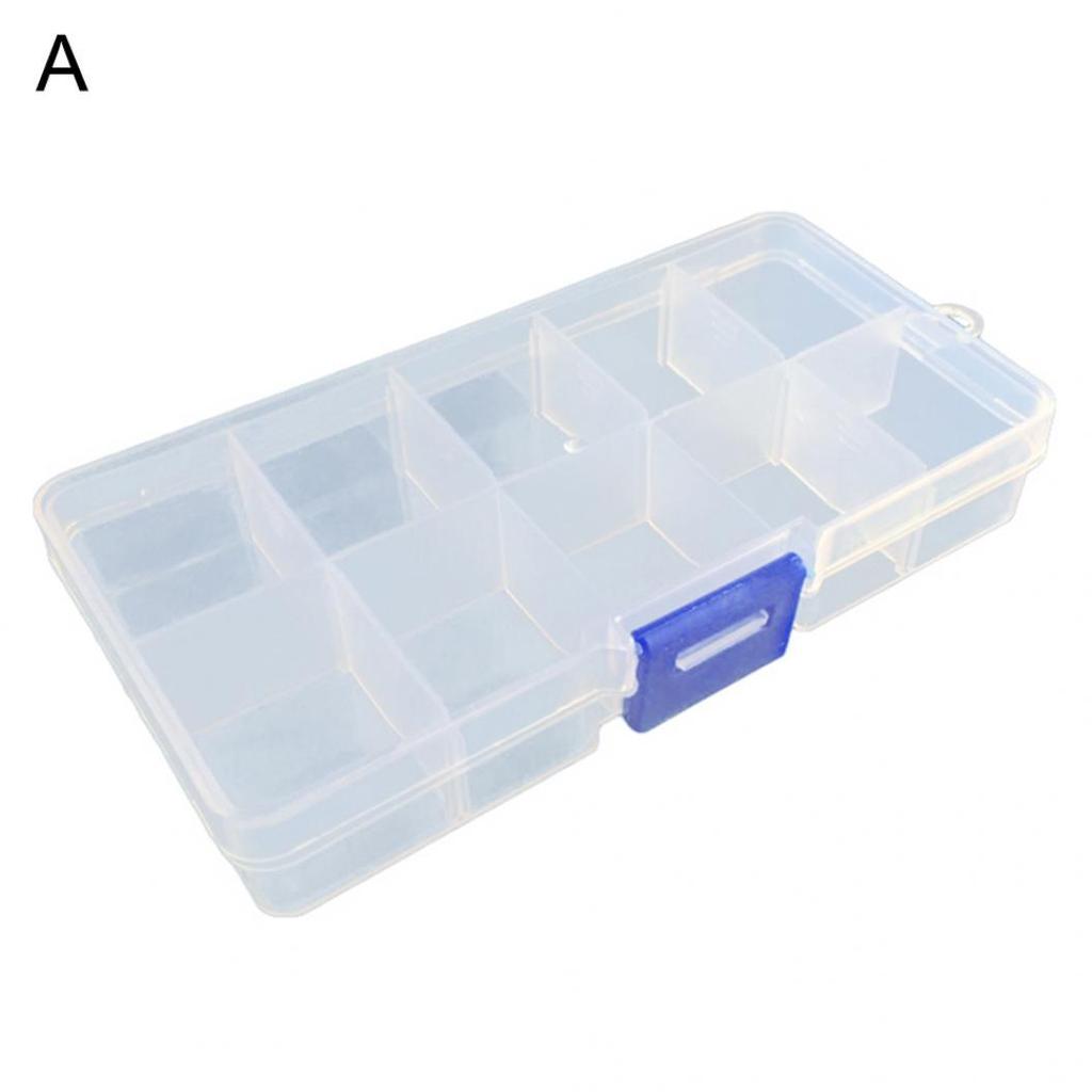 10 Grids Transparent Beads Screws Bit Parts Jewelry Holder Tool Case Storage Box