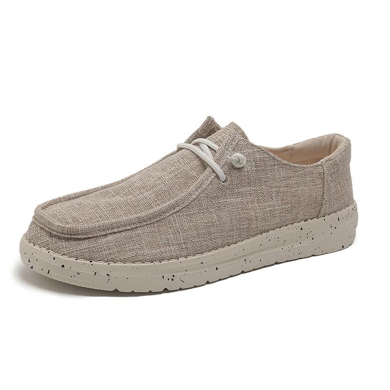 Popular Couple Dude Loafers Trendy Casual Shoes Men's Canvas Shoes Foreign Trade Foot Cover Lazy One Pedal Men's Shoes