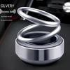 Solar-Powered Rotating Car Perfume with Double Ring Design