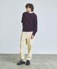 KNITTED Shaggy Dog 100% Wool Round Knit Purple