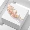 Brooch Feather Pearl Bon Brooch Zirconia Jewelry Silver Elegant Ceremony Gold Recital Entrance Ceremony Wedding Graduation Ceremony Gift Birthday