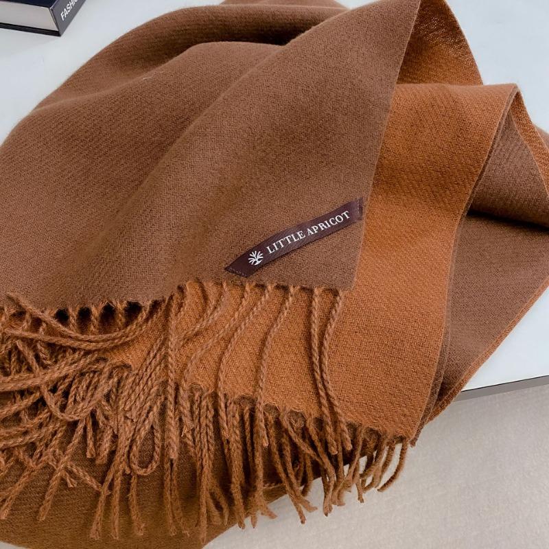 Double-sided Good Quality Solid Color Scarf Women's Winter Versatile Simple Long Shawl Earth Color Scarf