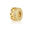 Perline Charm Oro Scintillante Pendenti Originali Europei Snake Fit Bracciale in Rame Collana Perline Per Gioielli Fai da Te Regalo Donna