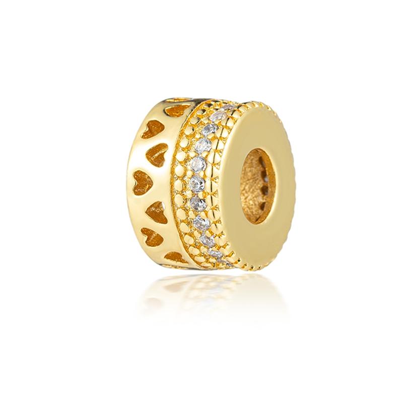 Perline Charm Oro Scintillante Pendenti Originali Europei Snake Fit Bracciale in Rame Collana Perline Per Gioielli Fai da Te Regalo Donna