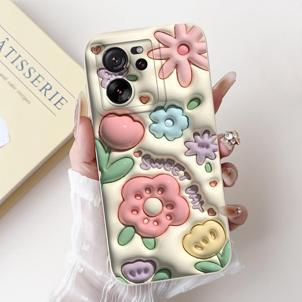 For Xiaomi 13T Pro Case 13T Silicone Cute Cartoon Cat Fashion Luxury Funny Shockproof Back Cover For Xiaomi 13T Phone Case Funda