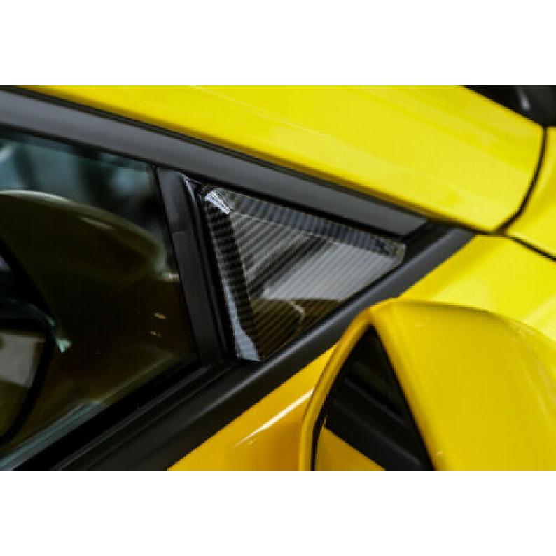 Side Window Front Triangle Cover Trim Bezels For Chevy Camaro 10-15 Carbon Fiber