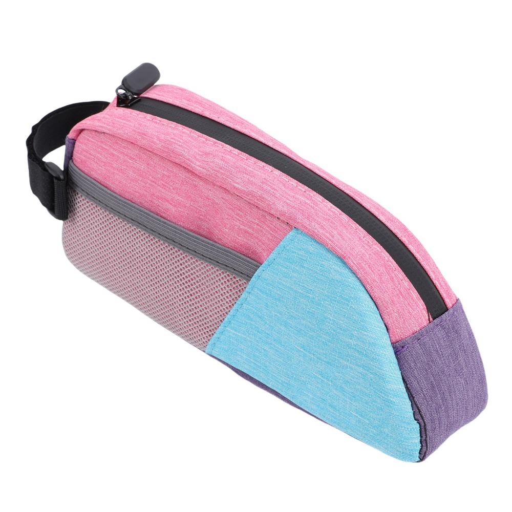 Sac de Guidon Amovible pour Vélo Sac Triangle Polyester pour Cadre de Vélo Rangement Outils de Réparation Vélo