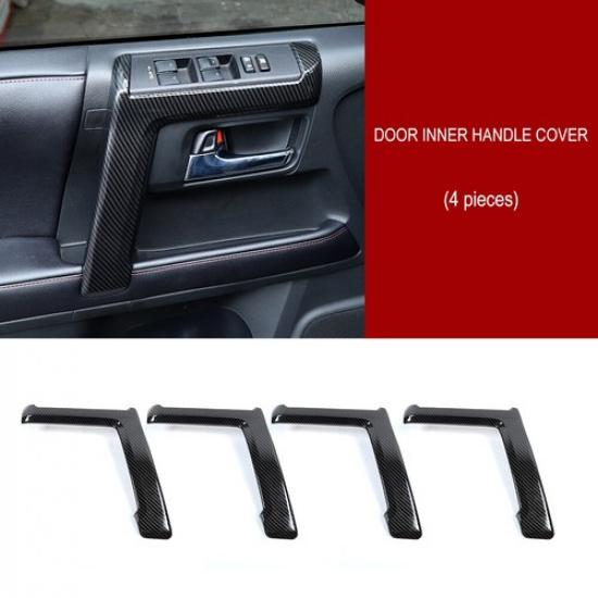 Carbon Fiber Door Armrest Decor Strip Trim Cover for 4Runner 2010+ Accessories
