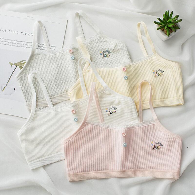 

Подросток Бюстгальтер Девочки Хлопок Кружева Половое созревание Синглет Тренировка Твердый жилет Дети Нижнее белье