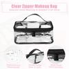 VOCOSTE Clear Makeup Transparent for Pack of Black Bag, Waterproof, PVC, Travel, 2,
