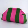 Women Handbag Colorblock Knitted Women Bag Large Mouth Cosmetic Cellphone Keys Stoarge Pouch Summer Beach Clutch Lady Purse