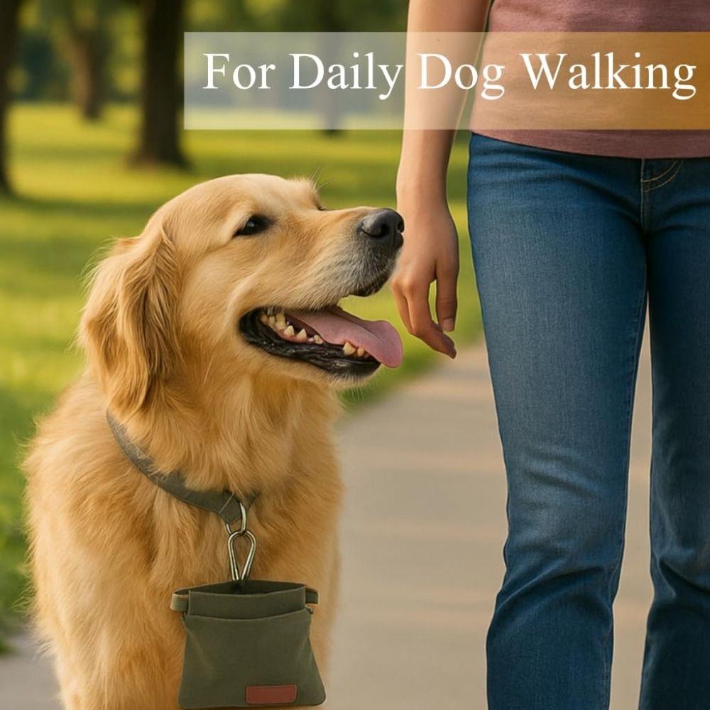 With Carabiner Dog Treat Pouch Durable Dog Training Treat Pouch Hands Free Treat Bag Dog Walking