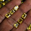 NATURAL Yellow Sapphire 12 Pcs 7x5 mm AA++ Certified Emerald Cut Gemstone Lot