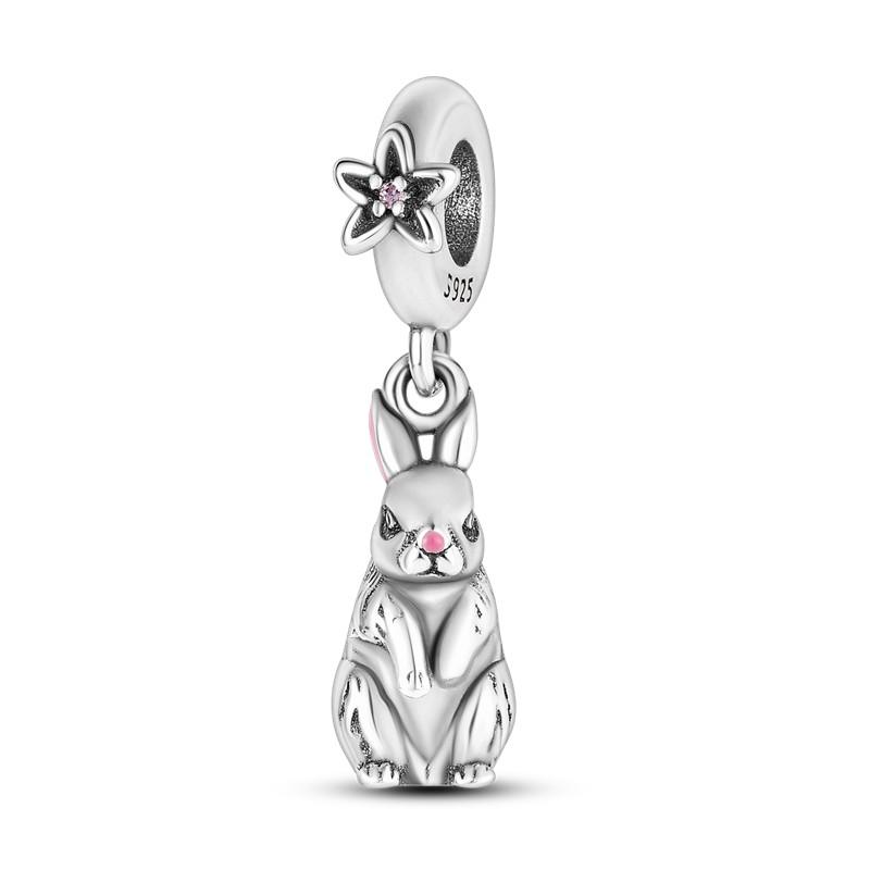Inlaid Zircon Charm Bead Charms copper Color Love Heart Snake Dangle Compatible With Authentic Pandora Bracelets Charm Bead Charms Pendant Jewellery