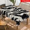 2D Flat Printing, 1pc, Zebra Print Tablecloth, Polyester Material, Classic Black And White Main Tone, Perfect for Party And Event Decor, Suitable for