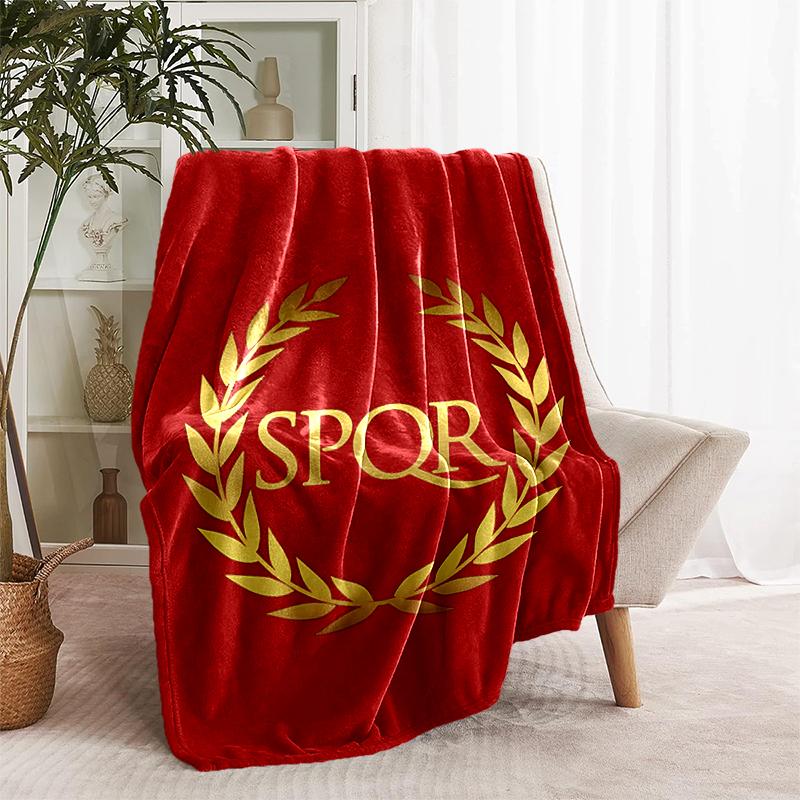 1pc Blanket SPQR Roman Eagle1 Print Design, Lightweight Blanket for Sofa, Bed- Soft &Warm, Gift for All Seasons like Christmas, Halloween