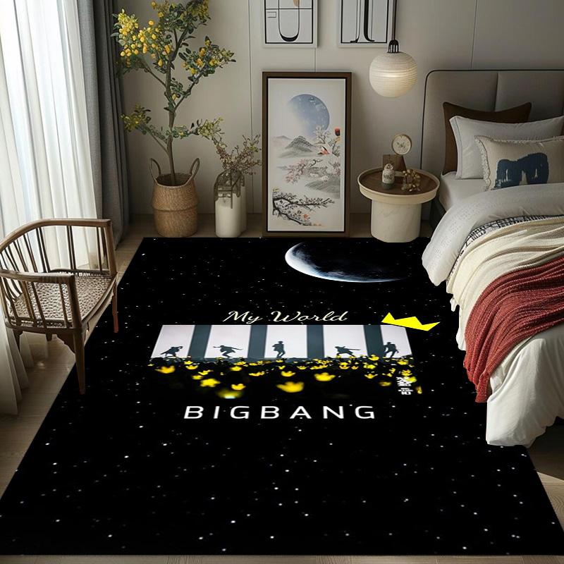 Big Bang: Icons Music Carpet Printing Floor Mats Room Dormitory Decoration Protective Pad