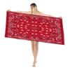 Quick Drying Beach Towels Paisley Red Bandana Oversized 30X60Inch Printing Towel Super Absorbent Pool Towel Blanket