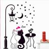 Couples Cartoon Cats Wall Sticker Bedroom Living Room Wall Stickers Decorative Decals Cute Animals Home Decor Mural Art for Kids