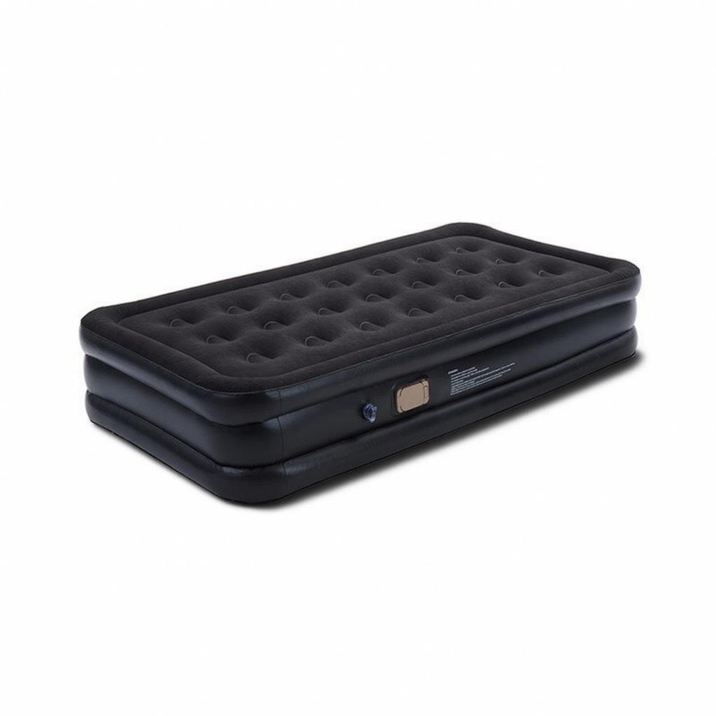 Flocked Mattress with Built-in Pump | Inflatable Pillow,