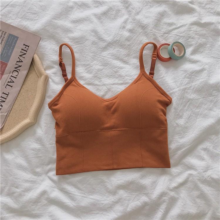 Sexy U-Shaped Camisole with Chest Pad for Women – Elegant Inner and Outerwear