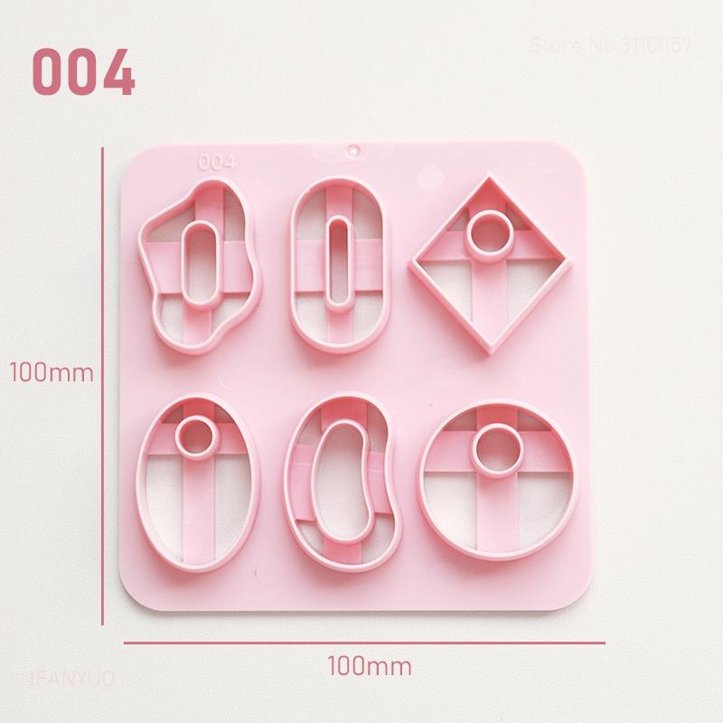 Various Shaped Clay Cutter Molds Geometry Palm Leaf Christmas Tree Polymer Clay Earrings Making Mold for Cookie Pendant Jewelry