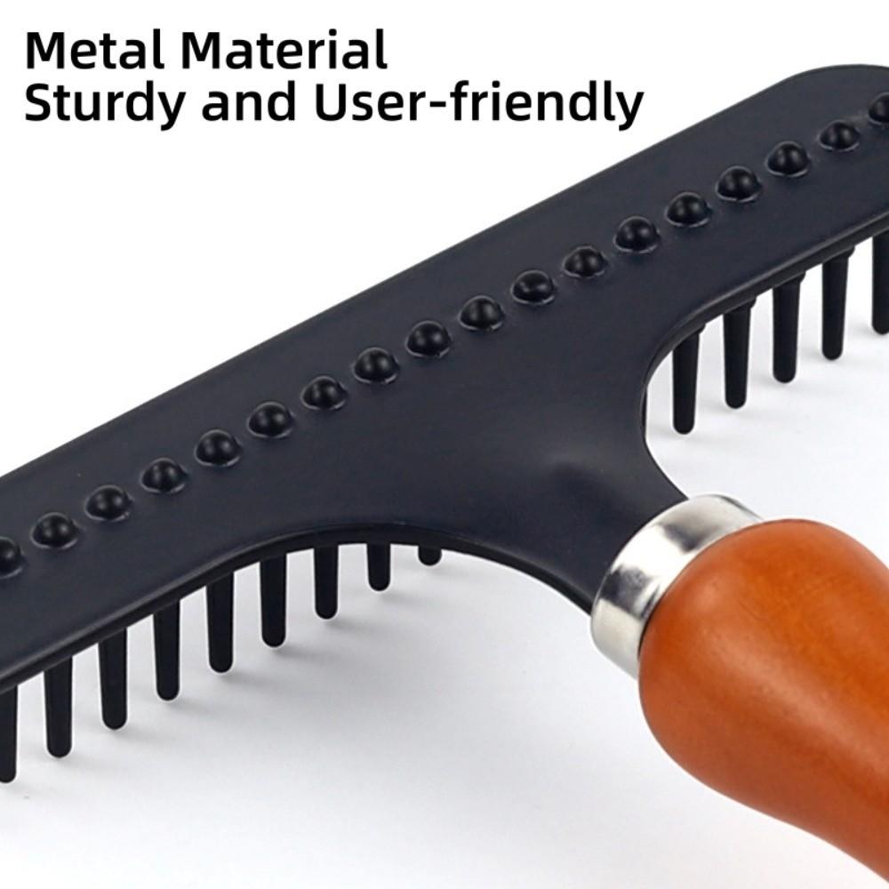 Stainless Steel Pet Comb for Long Thick Hair Deshedding Cleaning Carpet Rake  All Coat Types