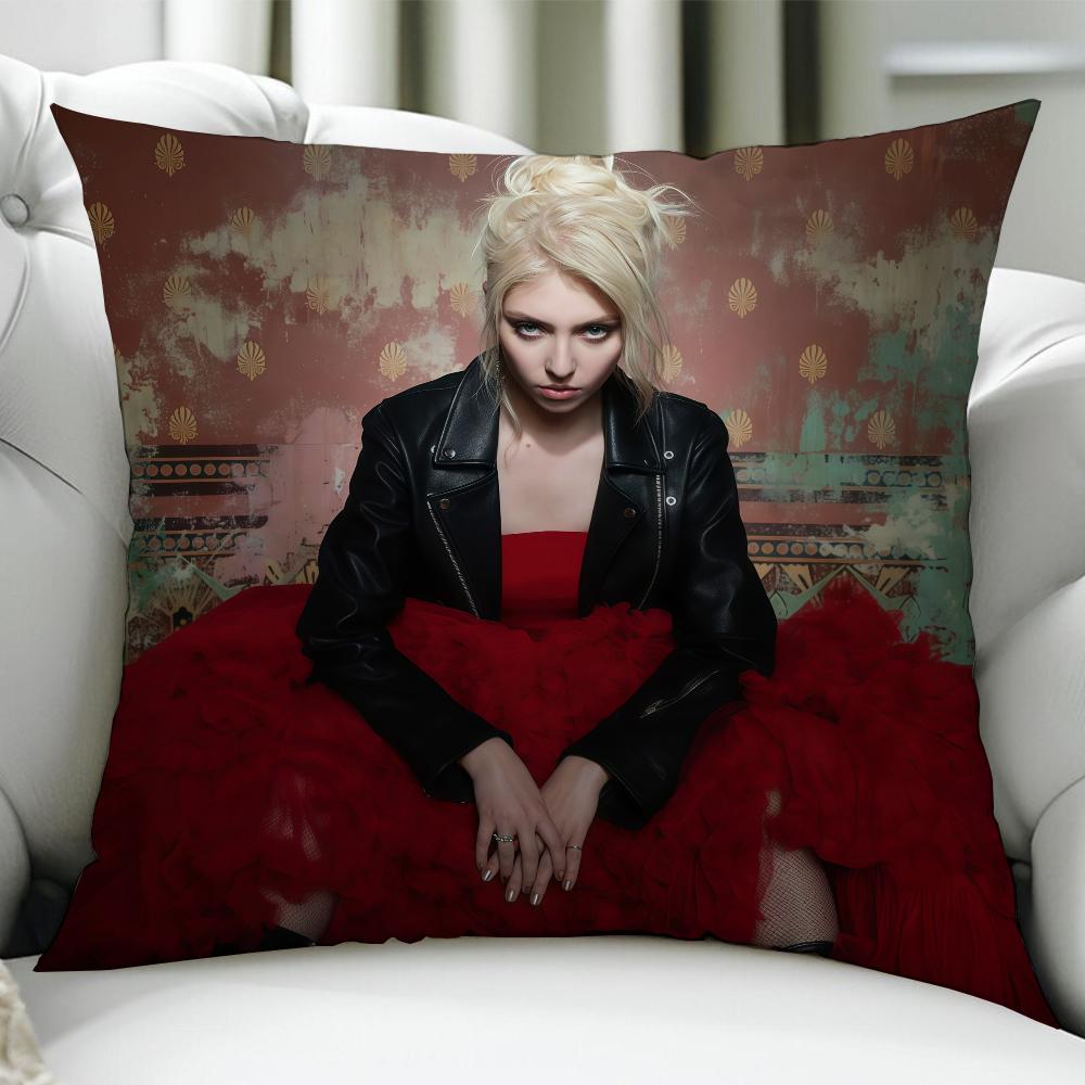 

Actor Model TTaylor Momsen cushion cover Birthday Anniversary Gifts Double Sided Printed Zipper Cushion Cover Soft Skin Bedding 30x30cm