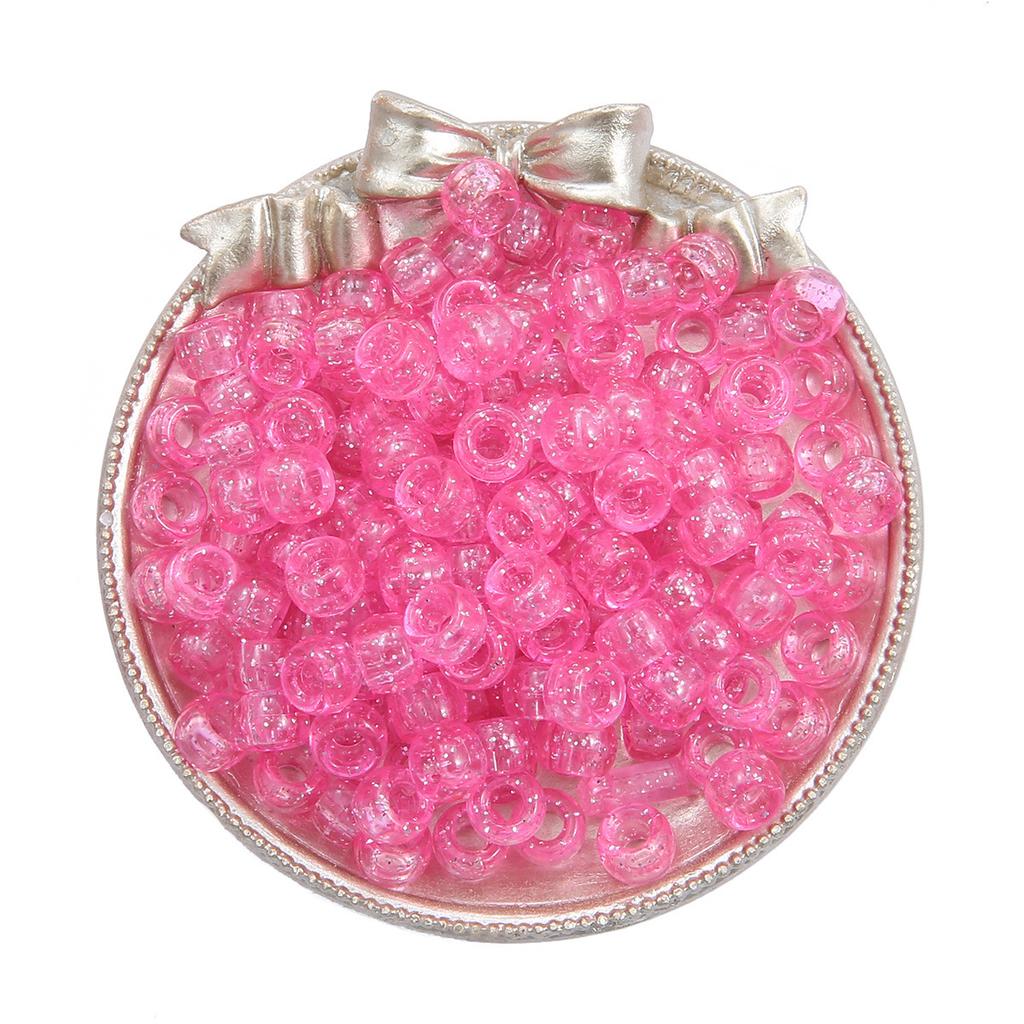 Handmade Bracelet Beads Acrylic Large Hole Barrel Beads Pony Beads Weaving Handmade Diy Bracelet Plastic Beads Jewelry Accessories Beads Loose Beads