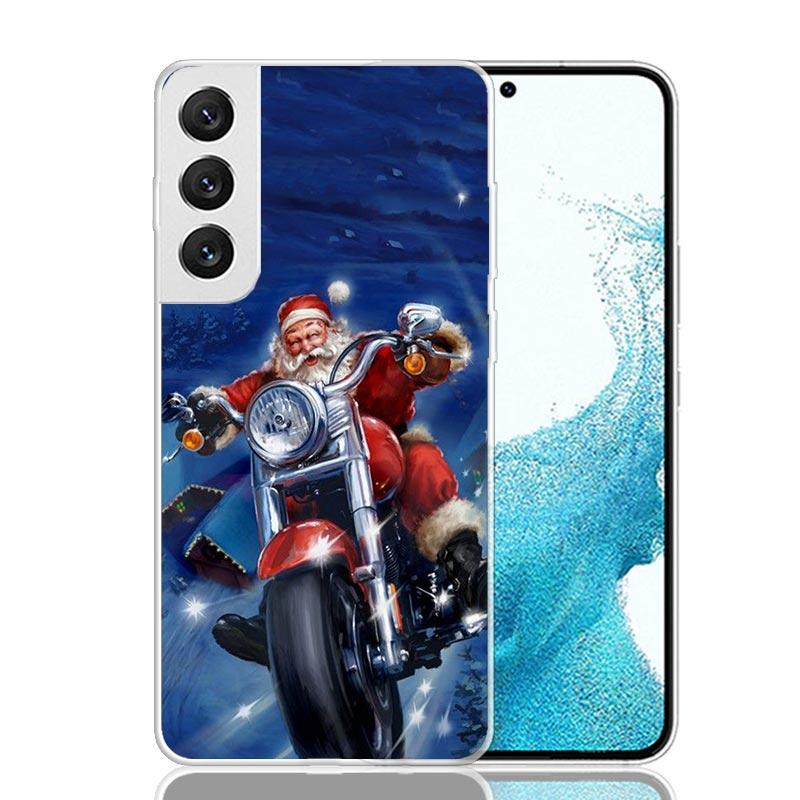 Christmas Santa Claus Present Phone Case For Samsung Galaxy S25 S24 S23 S22 S21 FE S20 Ultra S10 Plus Art Customized Coque Capa
