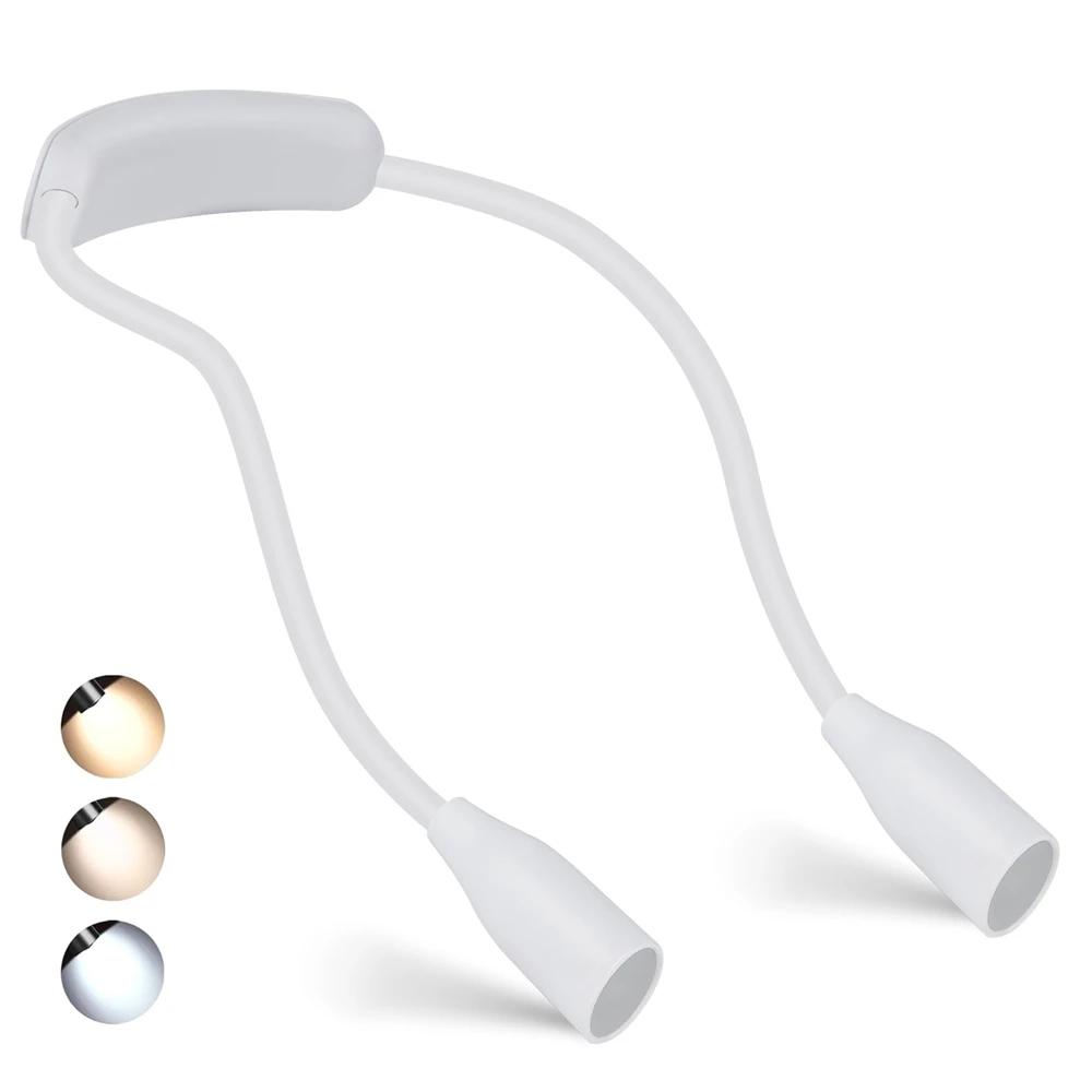 LED Reading Neck Light Battery Styles Book Lamp 360° Flexible Arm Reading Book Light Read Neck Lamp Study Reading Night Light